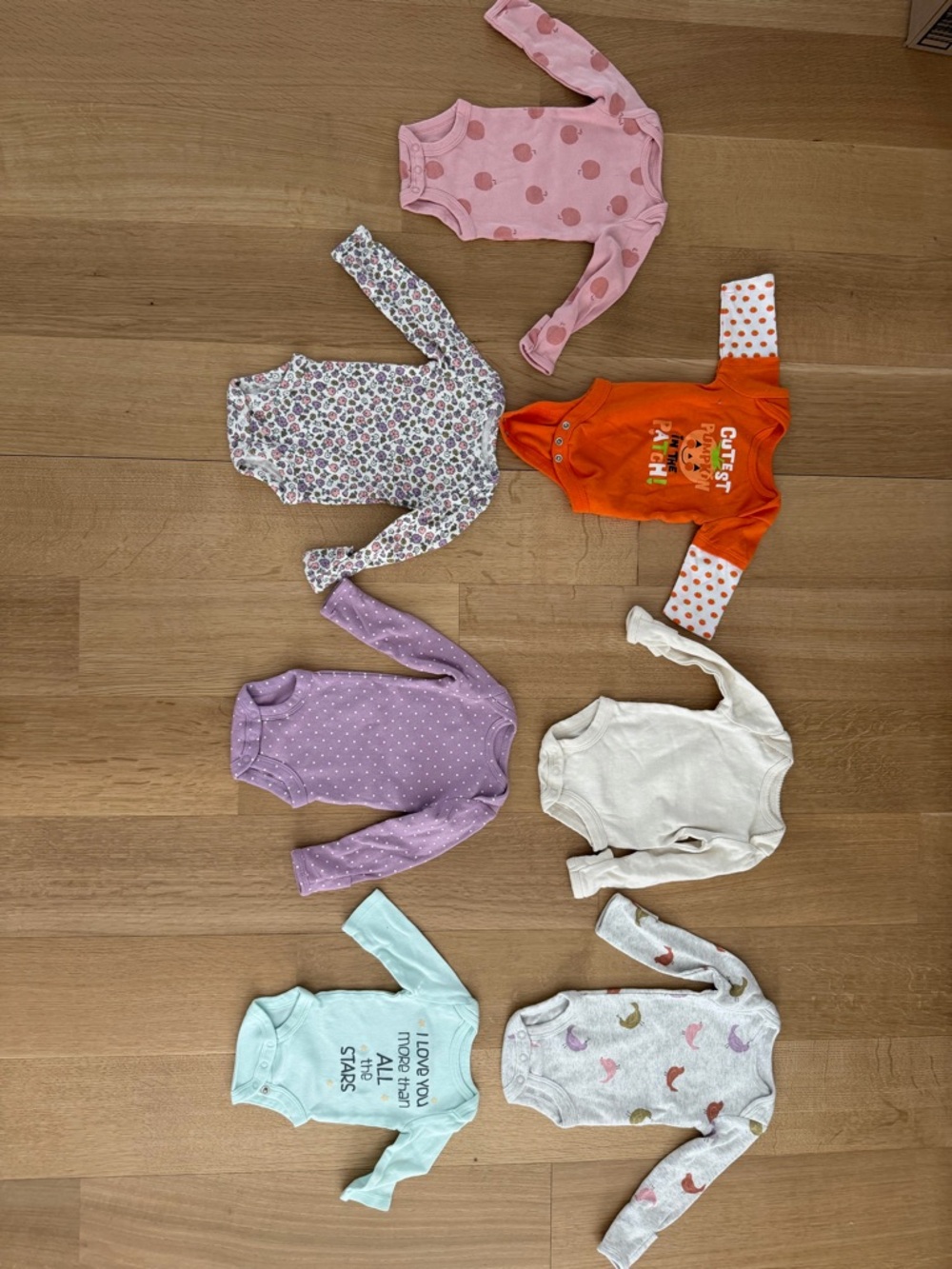 Mixed Baby Girl Long-Sleeve Onesie Bundle - Pastel & Bright Colors